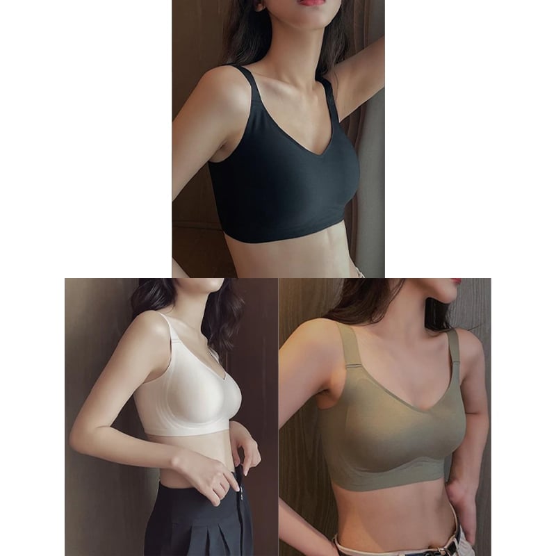 Comfortable Bra Up To F Cup Wireless Stretch Push-up Bra