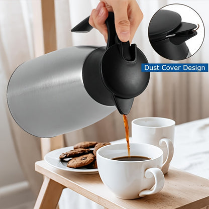 1pc Premium 304 Stainless Steel Insulated Vacuum Bottle - Double Wall Thermo Water Jug for Coffee & Tea, Long-Lasting Heat/Cold Retention, Perfect for Home, Office, RV, Outdoor Adventures, Picnic & Travel - Stylish & Durable