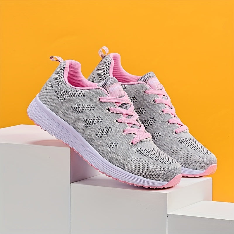 「lovevop」Women's Breathable Lace-up Casual Sneakers, Comfortable Walking Shoes, Sports Shoes, Running Shoes