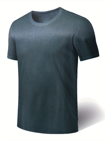 Quick-Drying Men's Activewear T-Shirt - Lightweight, Breathable, Stretchy - Perfect for Indoor and Outdoor Fitness