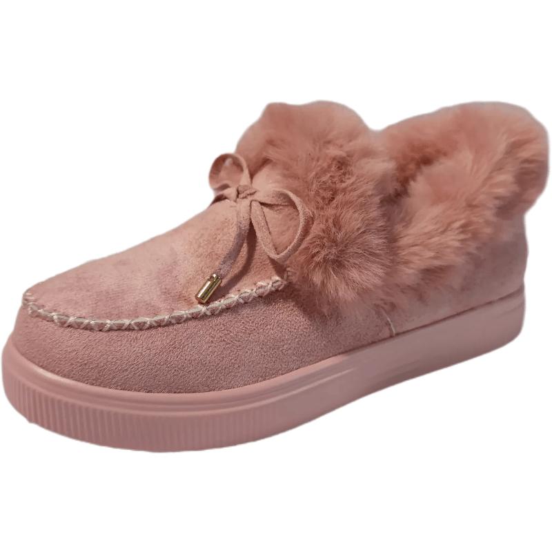 「lovevop」Women's Cozy Fleece Platform Slip-on Shoes - Perfect for Winter Weather!