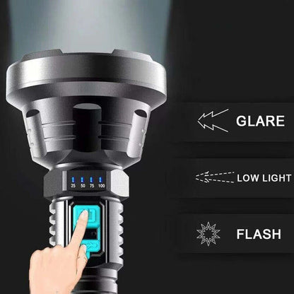 「lovevop」12000000LM LED Flashlight Rechargeable USB High Powered Super Bright Torch Lamp IPX6 Waterproof Flashlight for Camping Fishing