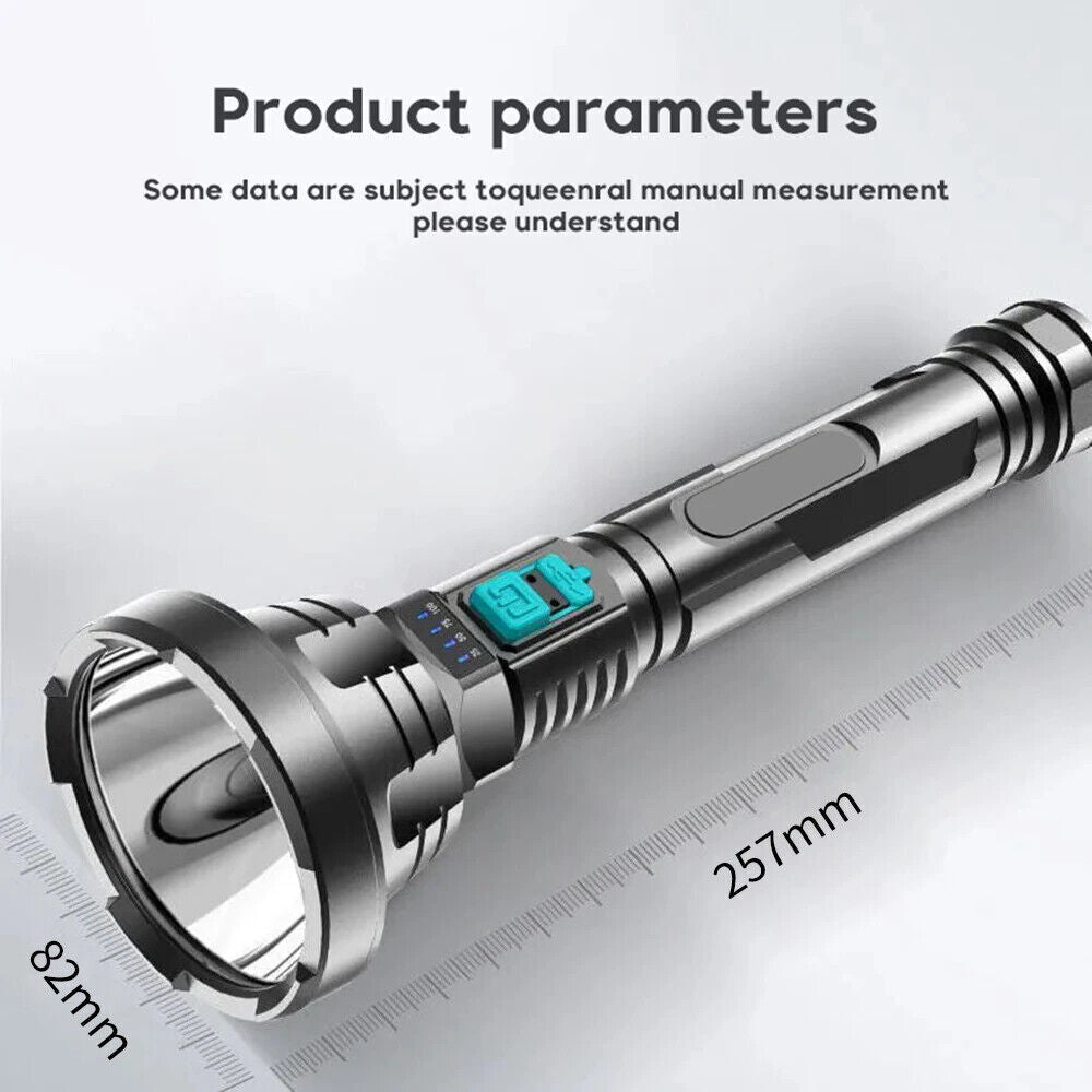 「lovevop」12000000LM LED Flashlight Rechargeable USB High Powered Super Bright Torch Lamp IPX6 Waterproof Flashlight for Camping Fishing