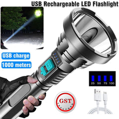 「lovevop」12000000LM LED Flashlight Rechargeable USB High Powered Super Bright Torch Lamp IPX6 Waterproof Flashlight for Camping Fishing