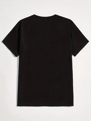 「lovevop」Men's Novelty T Shirt Smile Graphic Print Tees Short Sleeve T-shirt Casual Summer Tops