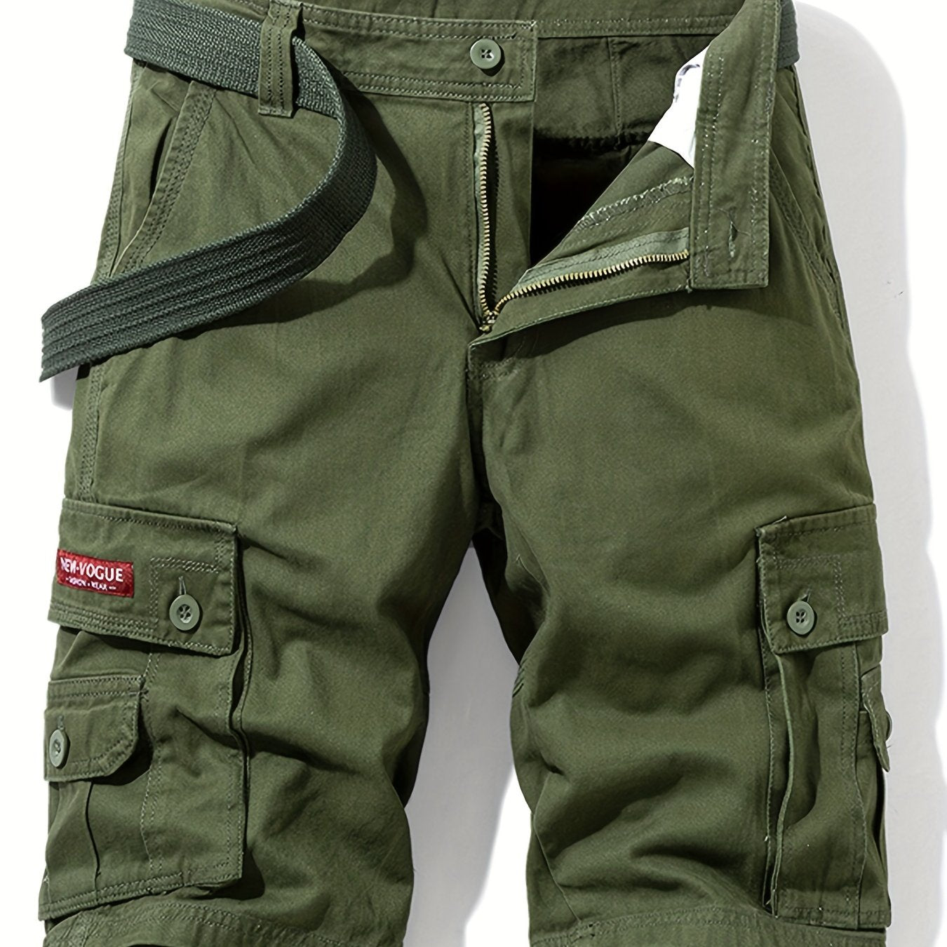 「lovevop」Spring And Summer, Men's Cargo Shorts, Pure Cotton, Casual Beach Pants, Breathable And Multipockets Without Belt