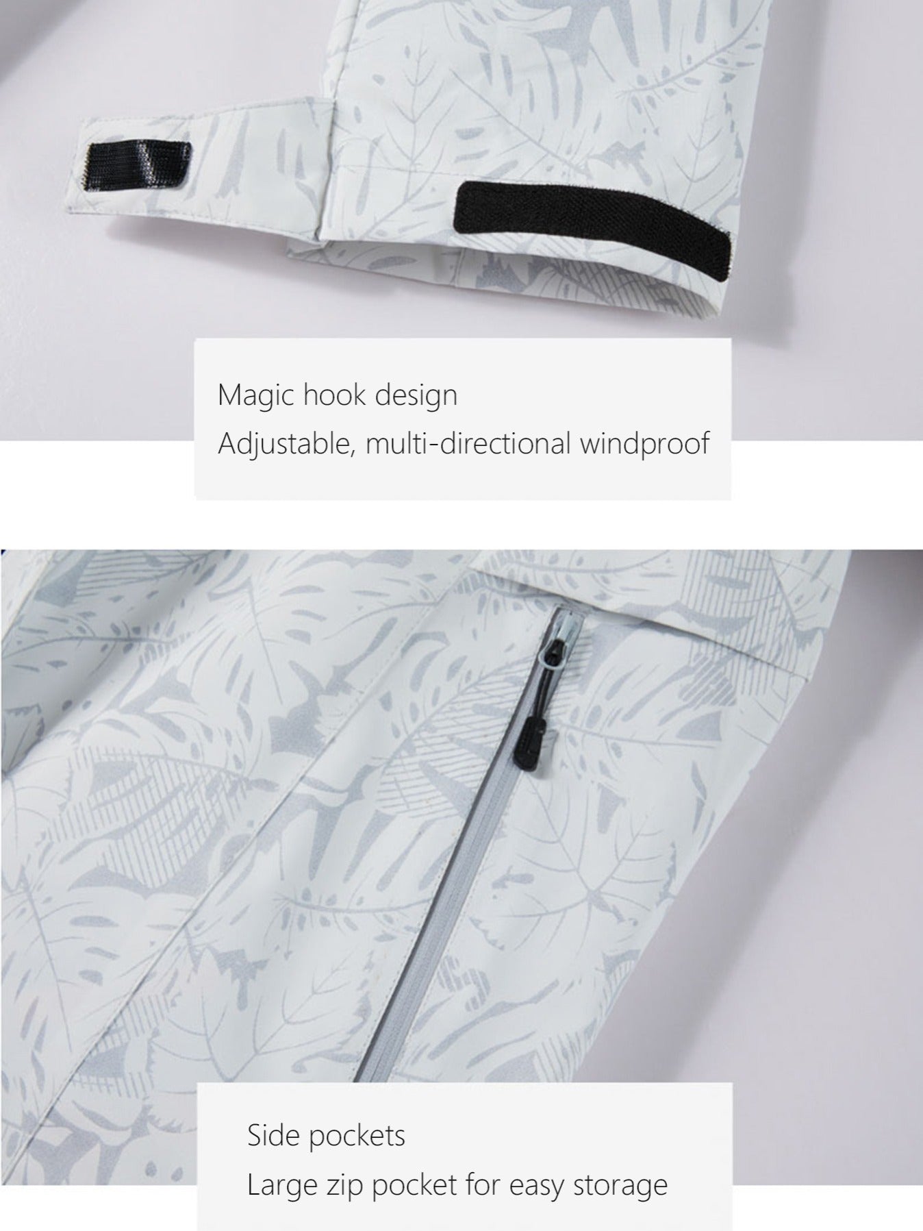 two-piece Women's 3-in-1 Camo Hooded Jacket - Windproof and Warm Fleece Set