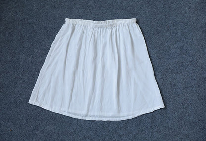 spring and summer elastic waist pendulum turmeric double crepe skirt