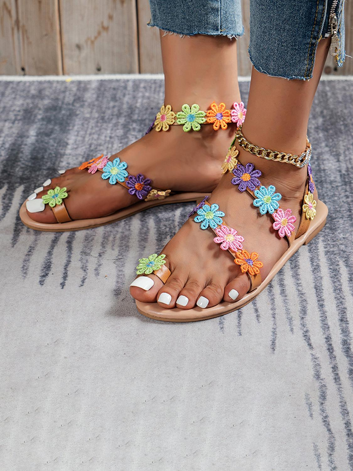 Toe Post Flower Decor Sandals