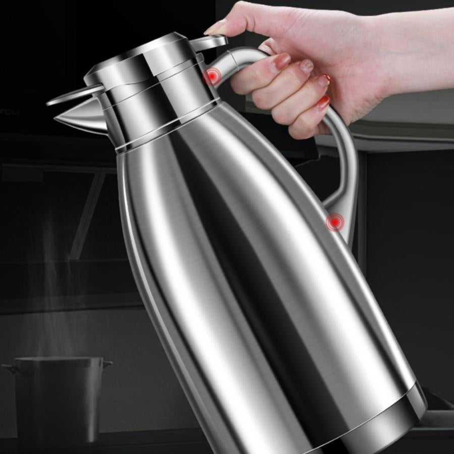 1pc Thermal King Coffee Carafe - 304 Stainless Steel Vacuum Insulated Flask for Hot and Cold Beverages, Leak-Proof, Sweat-Free, Wide Mouth for Easy Sipping and Cleaning, Perfect for Water, Tea, Coffee, and More, Durable Drinkware for Home, Office, or Outd