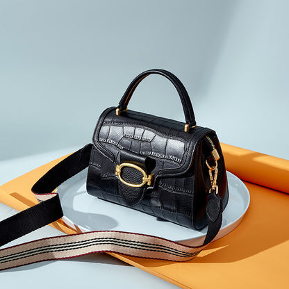 popular new first-layer cowhide elegant women's shoulder bag fashionable versatile temperament handbag styling bag