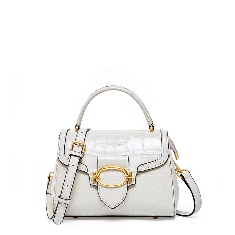 popular new first-layer cowhide elegant women's shoulder bag fashionable versatile temperament handbag styling bag