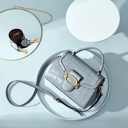 popular new first-layer cowhide elegant women's shoulder bag fashionable versatile temperament handbag styling bag