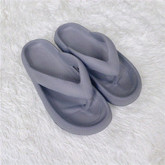 「lovevop」Women's Platform Non-slip Slippers, Solid Color Indoor Flip Flops, Women's Footwear