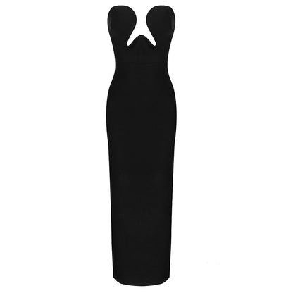LOVEVOP  tube tops, sexy long split ends and thin elastic Popular trade dresses, Popularan station women's clothing, summer black interior