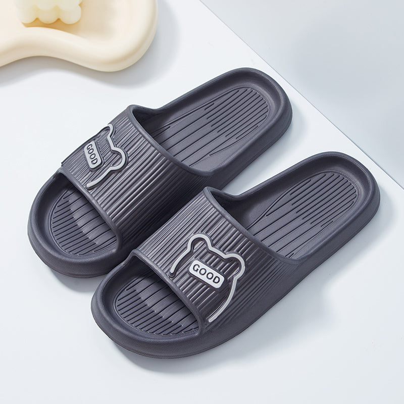 「lovevop」Step Into Comfort: 1 Pair of Stylish Letter & Cartoon Pattern EVA Slippers