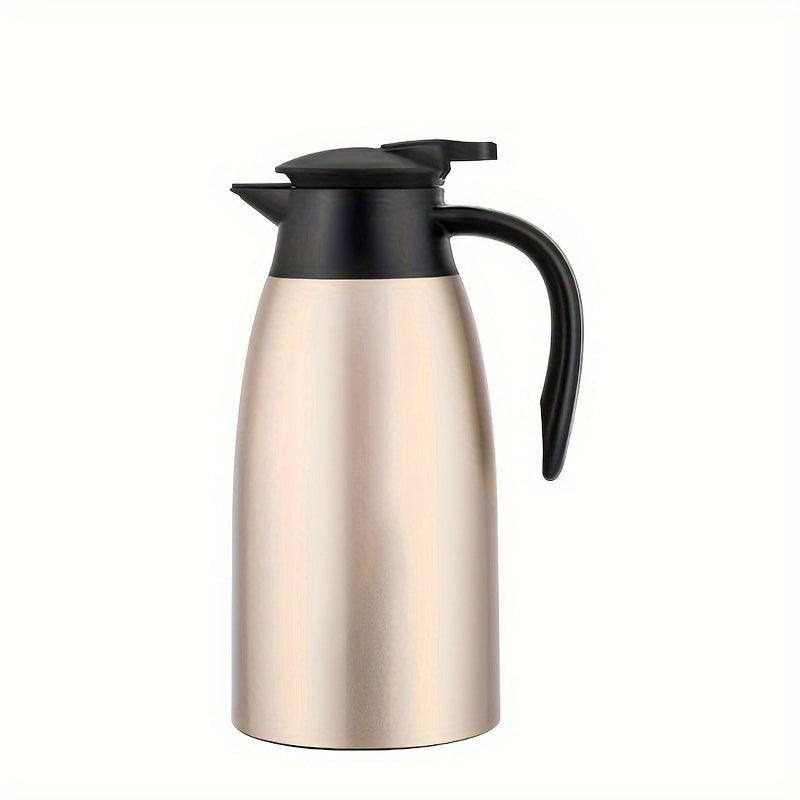1pc Premium 304 Stainless Steel Insulated Vacuum Bottle - Double Wall Thermo Water Jug for Coffee & Tea, Long-Lasting Heat/Cold Retention, Perfect for Home, Office, RV, Outdoor Adventures, Picnic & Travel - Stylish & Durable