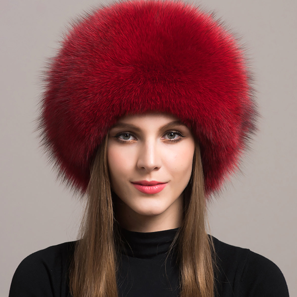 Winter Real Fox Fur Hats For Women Winter Stylish Russian Thick Warm Beanie woman Hat Natural Fluffy Fur Caps With Tail