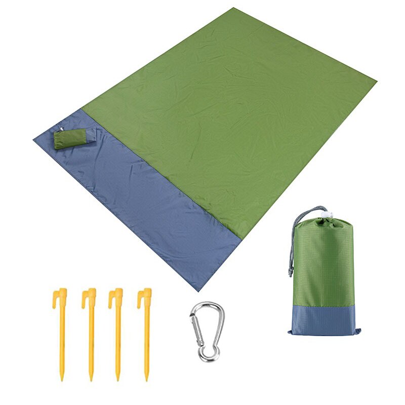 「lovevop」2x2.1cm Large Waterproof Beach Mat Anti-sand Blanket Folding Camping Mat Pocket Portable Mattress Lightweight Outdoor Picnic Pad