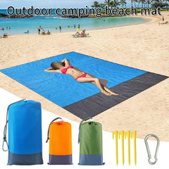 「lovevop」2x2.1cm Large Waterproof Beach Mat Anti-sand Blanket Folding Camping Mat Pocket Portable Mattress Lightweight Outdoor Picnic Pad