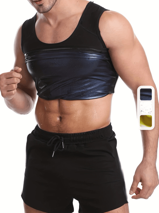 Men's Compression Sauna Vest for Enhanced Sweat and Waist Training