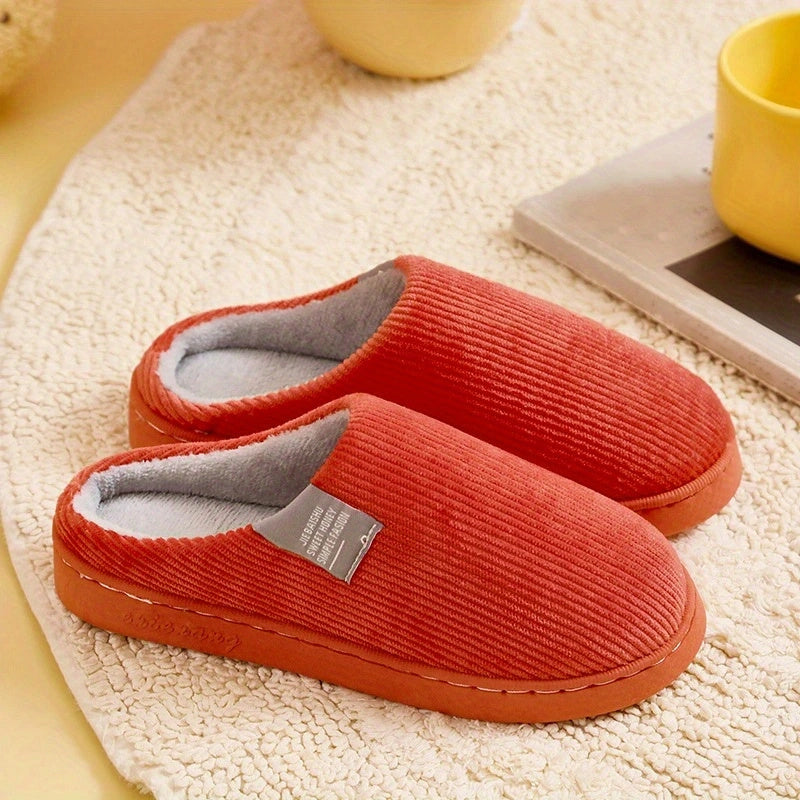 「lovevop」Women's Thick Bottom Home Slippers, Household Plush Slippers, Anti-slip Thermal Slippers