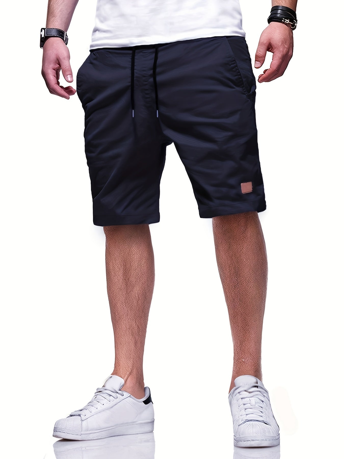 「lovevop」Men's Cut Off Drawstring Shorts