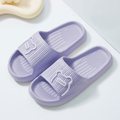 「lovevop」Step Into Comfort: 1 Pair of Stylish Letter & Cartoon Pattern EVA Slippers