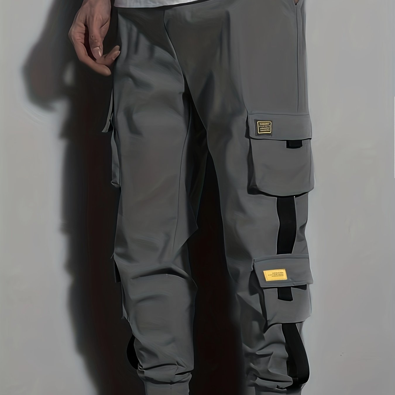 「lovevop」New Men's Thin Flap Pocket Cargo Joggers Pants