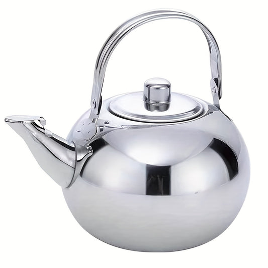 1pc, Premium Stainless Steel Water Kettle - Durable Thickened Design, Extra-Large Capacity for Multiple Servings, Rapid Boiling Function - Perfect for Outdoor Adventures, Camping, and Picnic