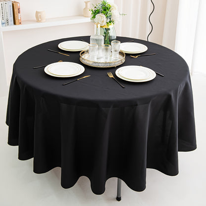 1pc, Polyester Tablecloth, Modern Simple Anti-wrinkle Large Table Cover, Waterproof And Oil-proof Table Cloth, Picnic Or Holiday Party Table Decor, Room Decor, Dining Table Decor