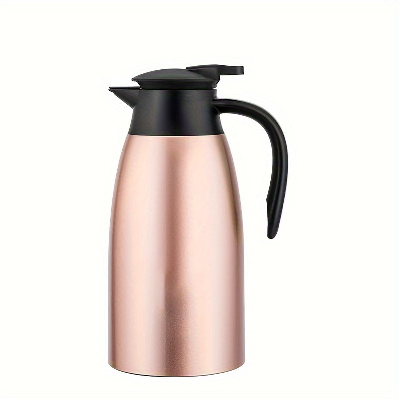 1pc Premium 304 Stainless Steel Insulated Vacuum Bottle - Double Wall Thermo Water Jug for Coffee & Tea, Long-Lasting Heat/Cold Retention, Perfect for Home, Office, RV, Outdoor Adventures, Picnic & Travel - Stylish & Durable