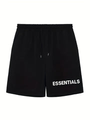 「lovevop」Funny Unisex Print, Men's Shorts, Summer Casual Loose Wear, Elastic Waist Drawstring Shorts