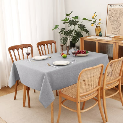 1PC Waterproof & Oil-Proof Polyester Rectangle Tablecloth, Simple Style for Picnic, Holiday Party, Home Decor