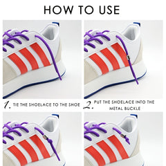 「lovevop」1pair Elastic Shoe Laces Semicircle No Tie Shoelaces For Kids And Adult Sneakers Shoelace Quick Lazy Metal Lock Laces Shoe Rope Accessories