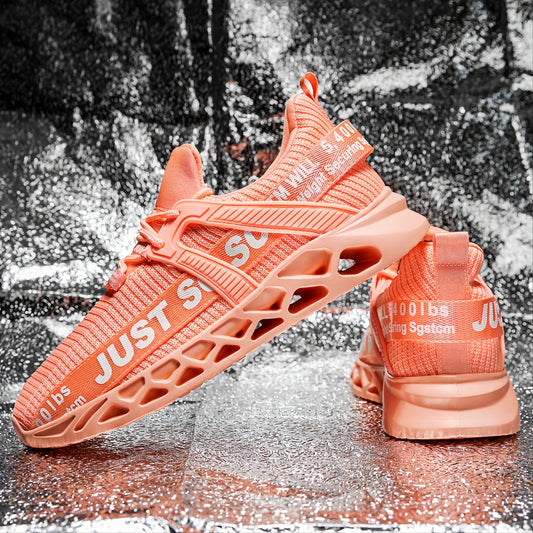 「lovevop」Women's Casual Breathable Mesh Sneakers, Tape Decor Panel Lace-up Running Shoes, Women's Footwear