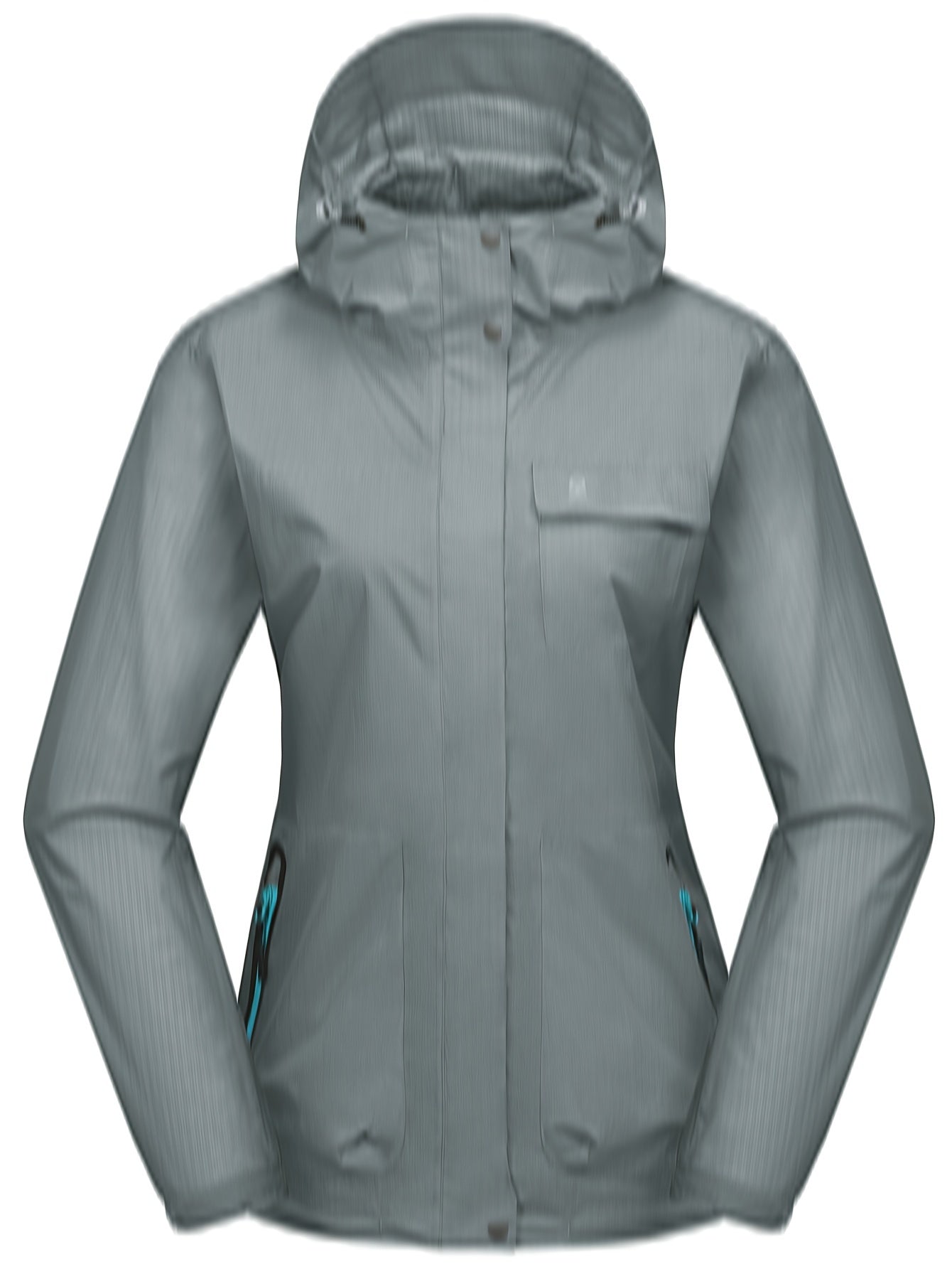 Women's Lightweight Hooded Jacket, Long Sleeve Thermal Sports Coat With Zippered Pocket, Windproof & Waterproof Outdoor Rain Jacket