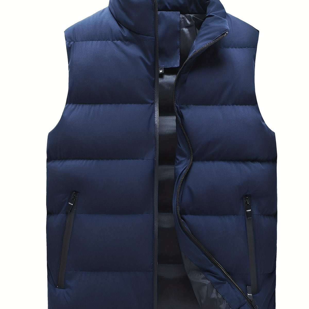 「lovevop」Men's Autumn/Winter  Lightweight Sleeveless Zip-up Padded Vest With Chest Pockets