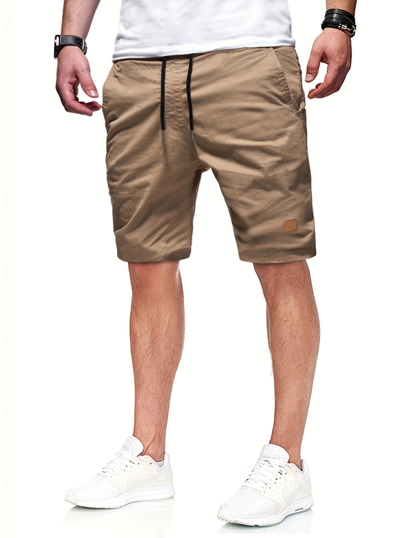 「lovevop」Men's Cut Off Drawstring Shorts