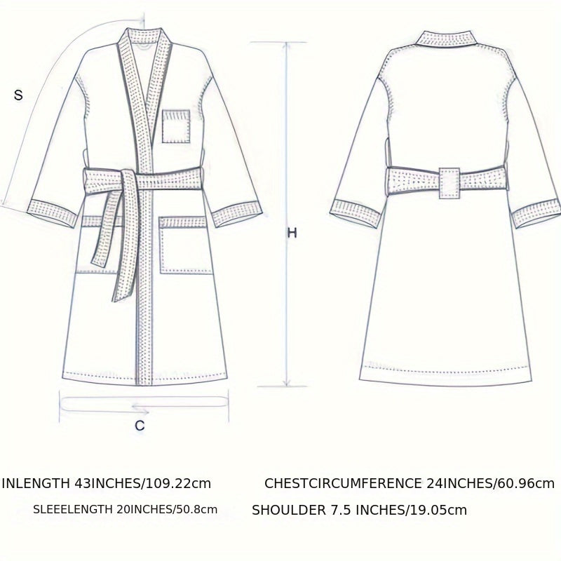 1pc Unisex Hooded Bathrobe, Comfortable Long Sleeve Long Bathrobe, Waist Tie Style Loungewear, Soft Long Robe For Home, Bathroom Supplies