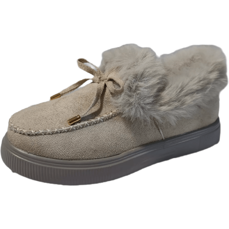 「lovevop」Women's Cozy Fleece Platform Slip-on Shoes - Perfect for Winter Weather!