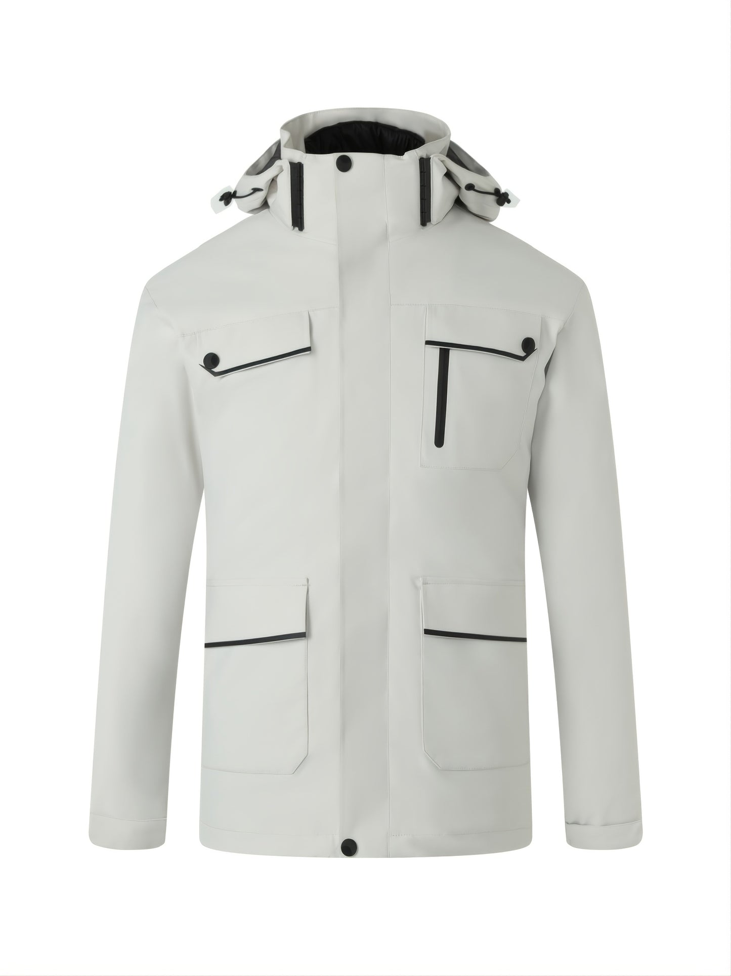 Women's 3-in-1 Waterproof Down Jacket with Ultra Thermal Hood and Taped Seams