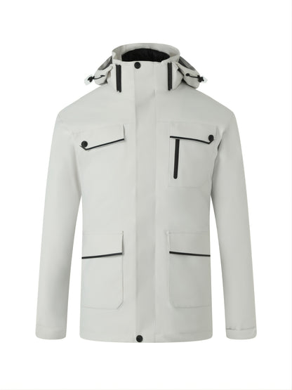 Women's 3-in-1 Waterproof Down Jacket with Ultra Thermal Hood and Taped Seams