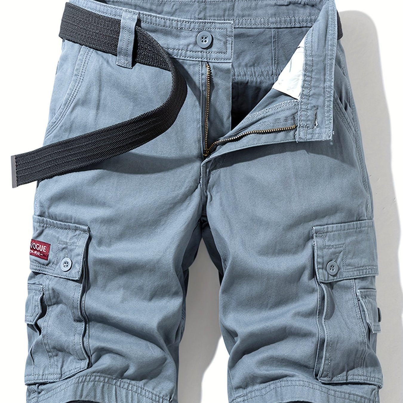 「lovevop」Spring And Summer, Men's Cargo Shorts, Pure Cotton, Casual Beach Pants, Breathable And Multipockets Without Belt
