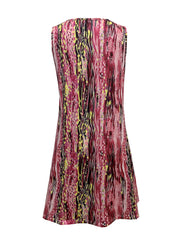 「lovevop」Abstract Print Tank Dress, Boho Sleeveless Crew Neck Random Printing Dress, Women's Clothing