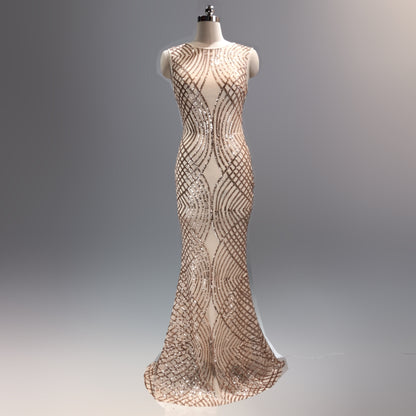 1587 #dress skirt women's new dignified atmosphere banquet slim and thin fishtail host evening dress long