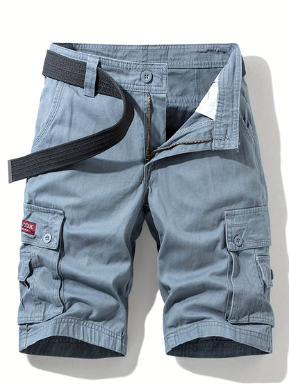 「lovevop」Spring And Summer, Men's Cargo Shorts, Pure Cotton, Casual Beach Pants, Breathable And Multipockets Without Belt