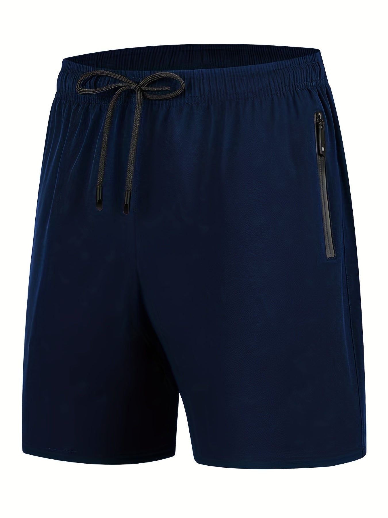 「lovevop」Men's Breathable Shorts With Zipper Pockets, Summer Drawstring Shorts For Running, Fitness, Training
