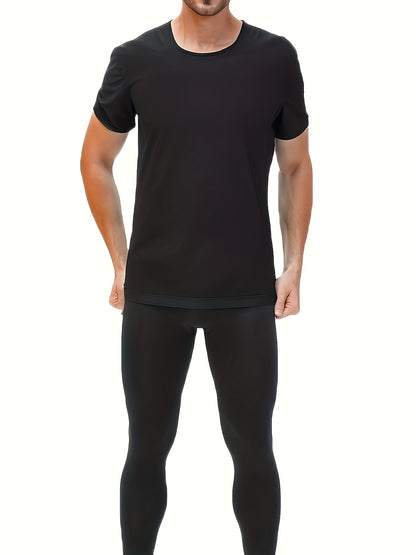 Men's Sweat Sauna Suit: Compression Body Shaper T-Shirt :Burn Fat & Shape Your Body While Working Out!