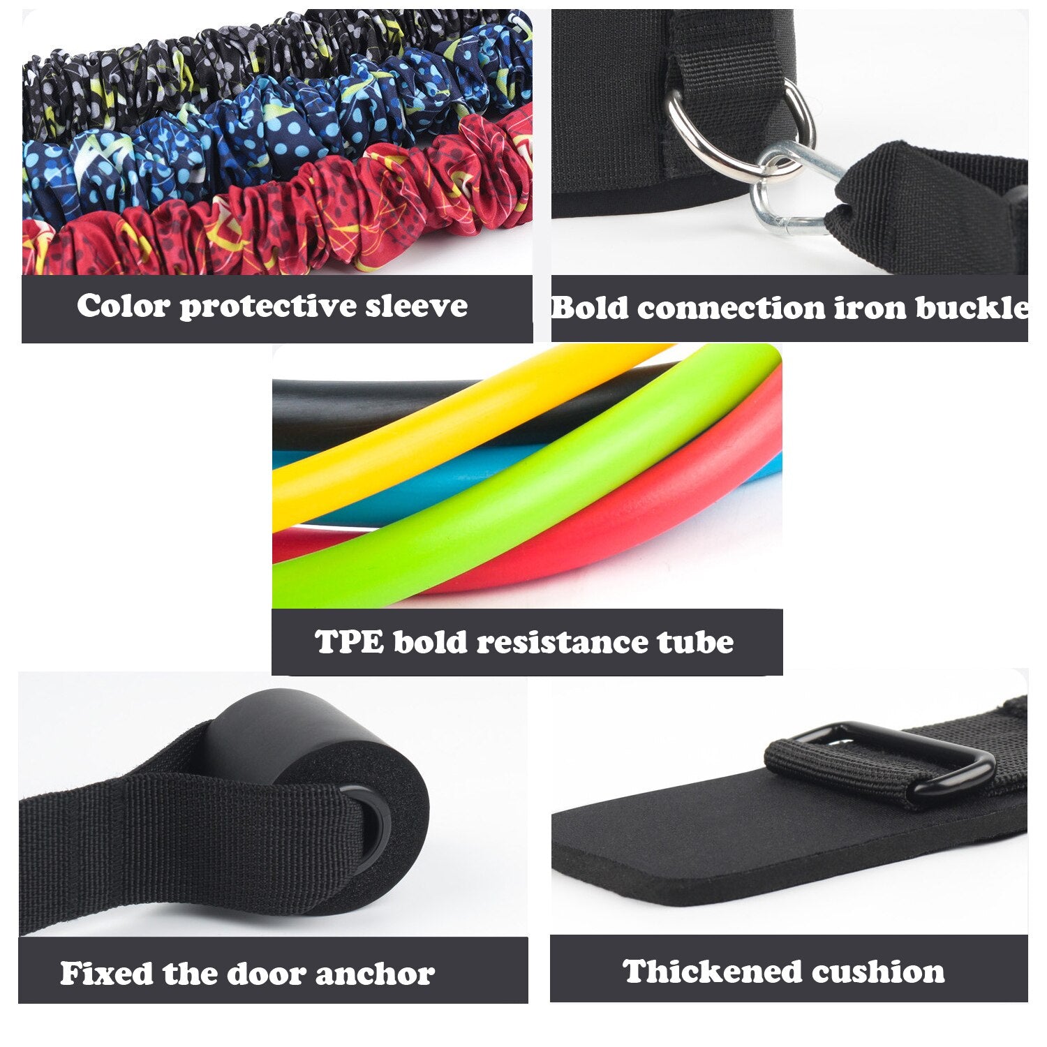 「lovevop」Booty Training Resistance Band Leg Hip Power Strengthen Pull Rope Belt System Cable Machine Gym Home Workout Fitness Equipment
